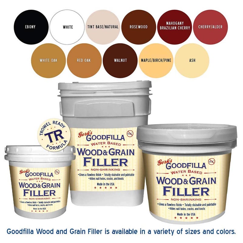 Goodfilla Water-Based Wood & Grain Filler (Trowel Ready) - White - 1 Quart by Goodfilla | Replace Every Filler & Putty | Repairs, Finishes & Patches | Paintable, Stainable, Sandable & Quick Drying - Image 4